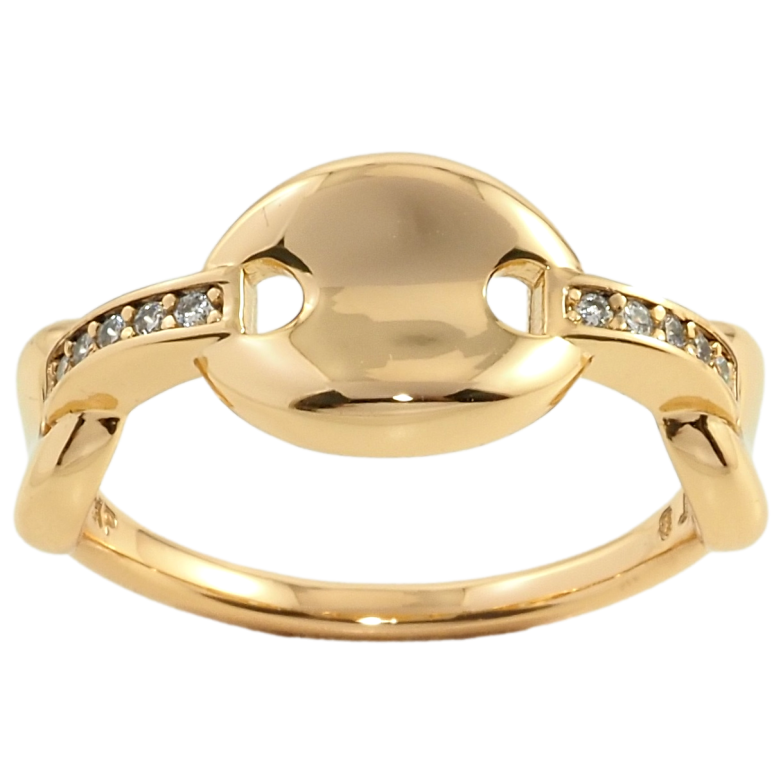 Кольцо Xuping Позолота 18K Декоративное с цирконием фото №1