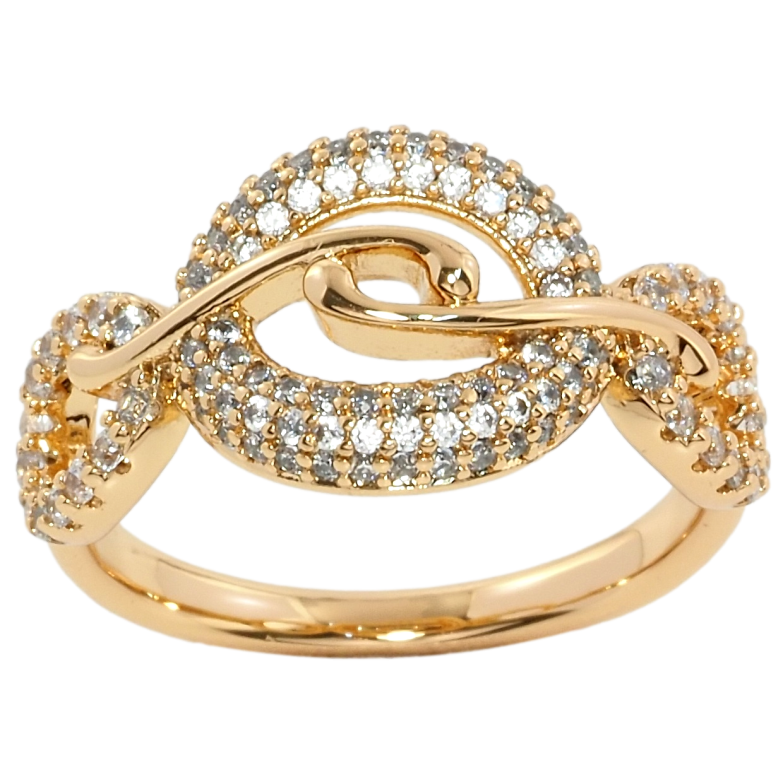 Каблучка Xuping Позолота 18K Інкрустація цирконієм фото №7