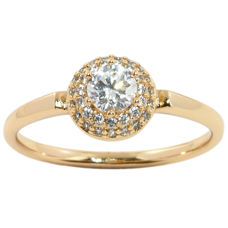 Кольцо Xuping Позолота 18K Инкрустация цирконием фото №14