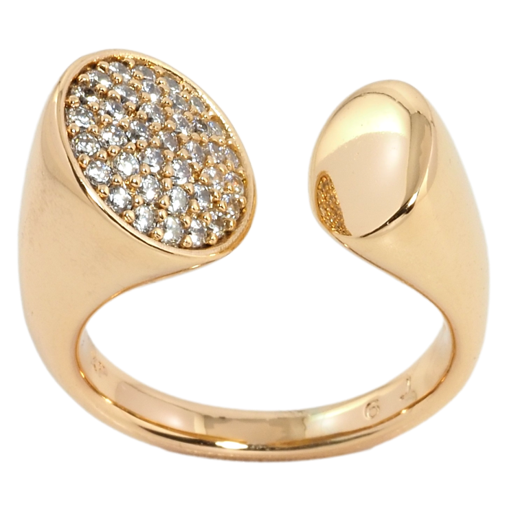 Кольцо Xuping Позолота 18K Инкрустация цирконием фото №10