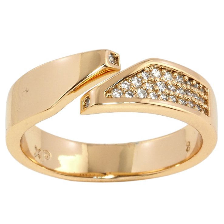Кольцо Xuping Позолота 18K Инкрустация цирконием фото №19