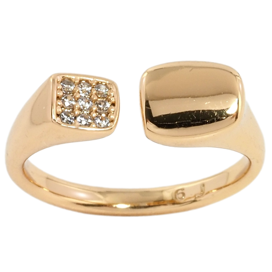 Кольцо Xuping Позолота 18K Декор цирконием фото №1