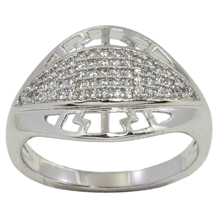 Каблучка Xuping Родій Різьблений візерунок з інкрустацією цирконієм фото №22