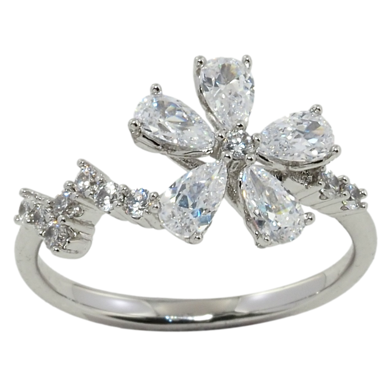 Каблучка Xuping Родій Кристальна квітка фото №6