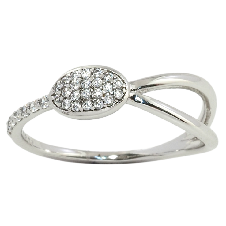 Кольцо Xuping Родий Декоративная шинка с инкрустацией цирконием фото №5