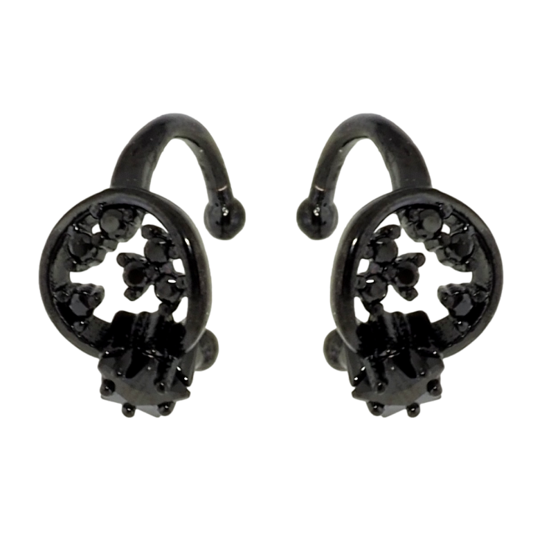 Сережки Xuping Позолота Black (чорне золото) кафи Інкрустація чорним цирконієм фото №1 Сережки Xuping Позолота Black (чорне золото) кафи Інкрустація чорним цирконієм фото №1