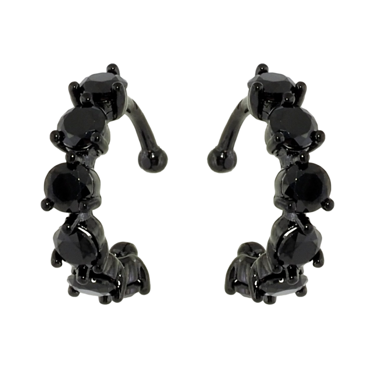 Сережки Xuping Позолота Black (чорне золото) кафи Доріжки чорного цирконію фото №14 Сережки Xuping Позолота Black (чорне золото) кафи Доріжки чорного цирконію фото №14