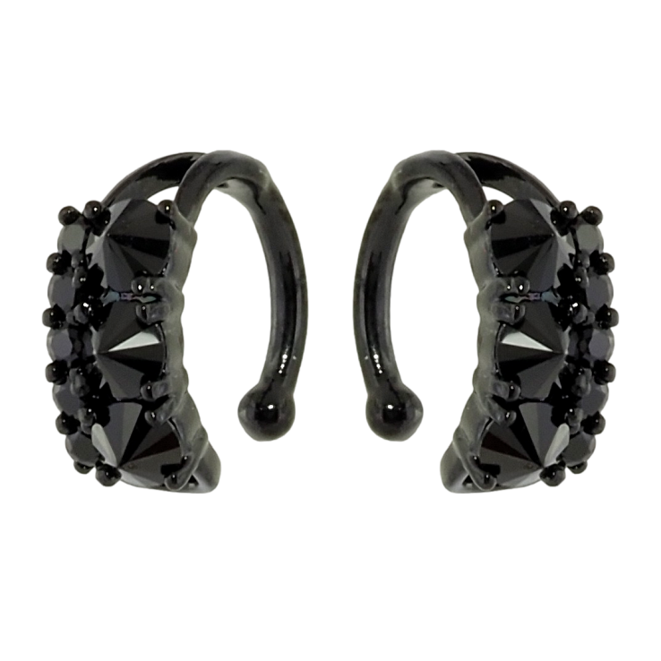 Сережки Xuping Позолота Black (чорне золото) кафи Доріжки чорного цирконію фото №15 Сережки Xuping Позолота Black (чорне золото) кафи Доріжки чорного цирконію фото №15