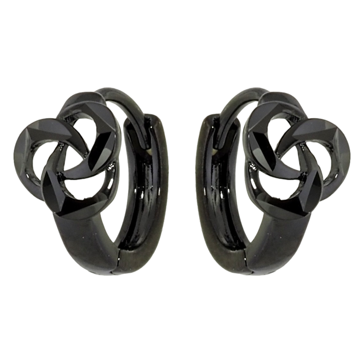 Сережки Xuping Позолота Black (чорне золото) колечка Квітковий візерунок фото №14 Сережки Xuping Позолота Black (чорне золото) колечка Квітковий візерунок фото №14