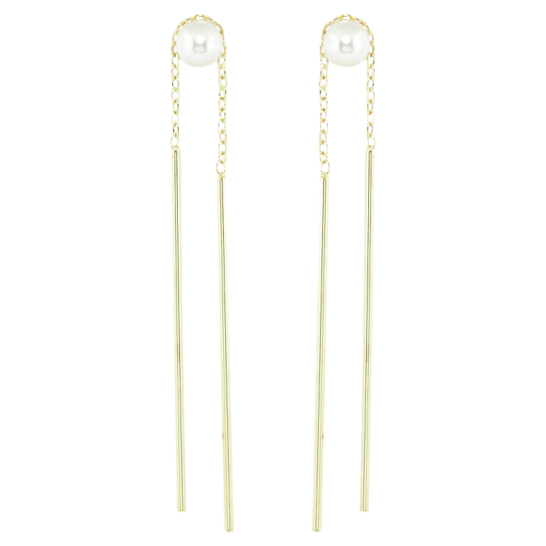 Сережки Xuping Позолота 14K пусети Підвіски з перлинами фото №1