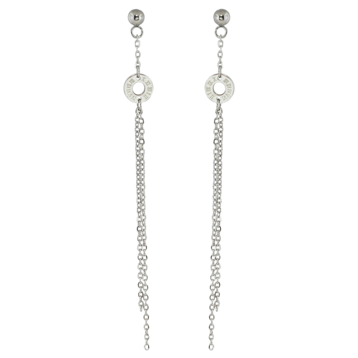 Серьги Xuping TTM Stainless Steel цвет Родий пусеты Декоративные подвески фото №23