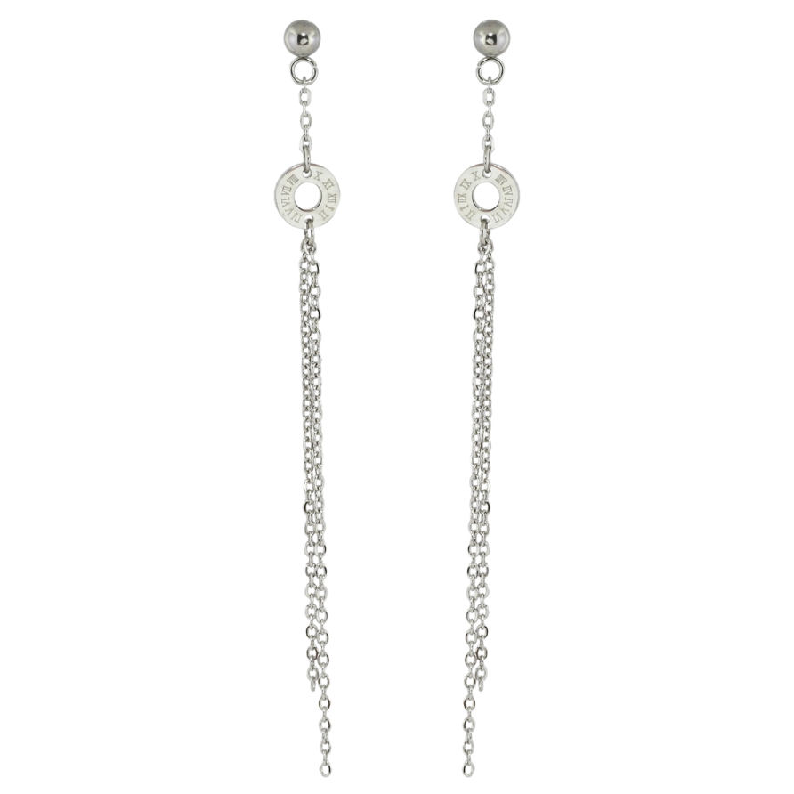 Серьги Xuping TTM Stainless Steel цвет Родий пусеты Декоративные подвески фото №1