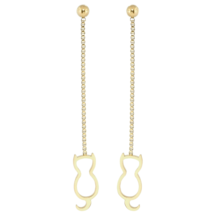 Серьги Xuping TTM Stainless Steel цвет 14K пусеты Подвески кошки фото №11