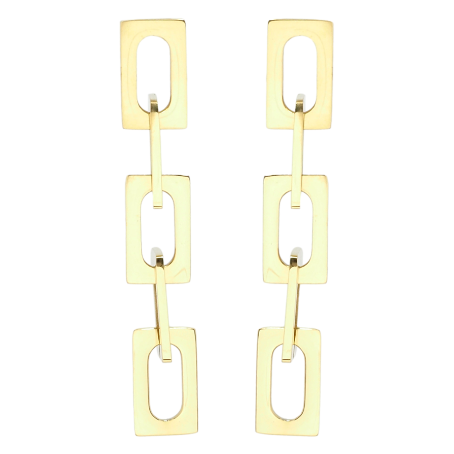 Серьги Xuping TTM Stainless Steel цвет 14K пусеты Подвески звенья цепочки фото №1