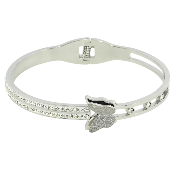 Браслет Xuping ТТМ Stainless Steel колір Родій Метелик ø 5.8см фото №10