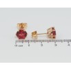 Сережки Xuping Позолота 18K пусети Червоні фіаніти в 6-ти крапановій оправі ø 8мм фото №2 Сережки Xuping Позолота 18K пусети Червоні фіаніти в 6-ти крапановій оправі ø 8мм фото №2