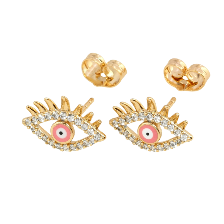 Сережки Xuping Позолота 18K пусети Оберіг Око Фатіми фото №4 Сережки Xuping Позолота 18K пусети Оберіг Око Фатіми фото №4