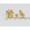 Сережки Xuping Позолота 18K пусети Жовті фіаніти фото №2