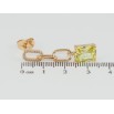 Сережки Xuping Позолота 18K пусети Ланцюжки з жовтими фіанітами фото №2 Сережки Xuping Позолота 18K пусети Ланцюжки з жовтими фіанітами фото №2
