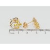 Сережки Xuping Позолота 18K пусети Віночки з жовтими фіанітами фото №2