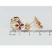 Сережки Xuping Позолота 18K пусети Віночки з червоними фіанітами фото №2 Сережки Xuping Позолота 18K пусети Віночки з червоними фіанітами фото №2