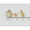 Сережки Xuping Позолота 18K пусети Віночки з салатовими фіанітами фото №2 Сережки Xuping Позолота 18K пусети Віночки з салатовими фіанітами фото №2