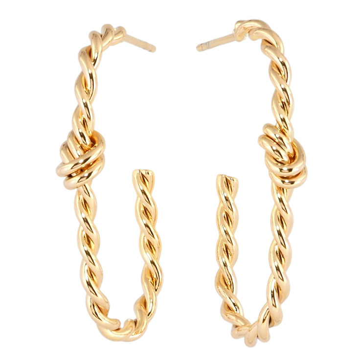 Сережки Xuping Позолота 18K пусети Декоративні дуги фото №9