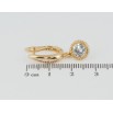 Сережки Xuping Позолота 18K англійський замок Кришталеві підвіски ø 9мм фото №2