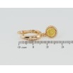 Сережки Xuping Позолота 18K англійський замок Підвіски з жовтими кристалами ø 9мм фото №2