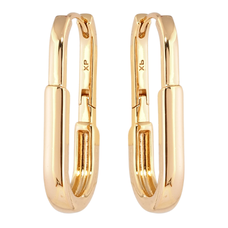 Серьги Xuping Позолота 18K колечки Декоративные овалы фото №3
