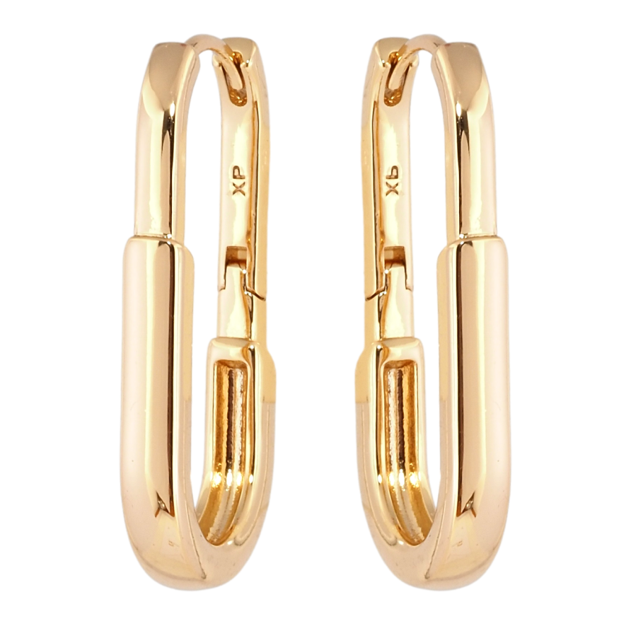 Серьги Xuping Позолота 18K колечки Декоративные овалы фото №1