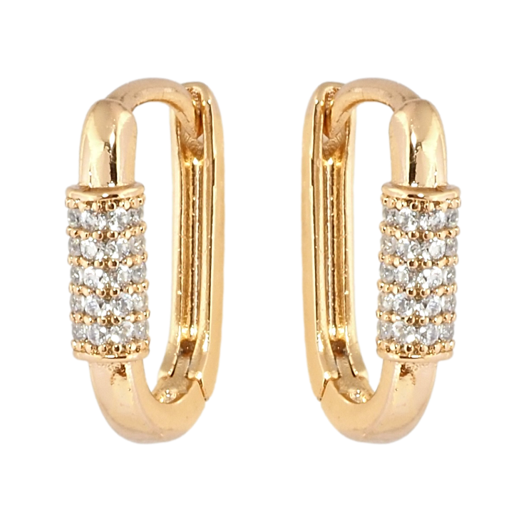 Серьги Xuping Позолота 18K колечки Инкрустация цирконием фото №24