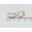 Серьги Xuping Позолота 18K колечки Инкрустация цирконием фото №2