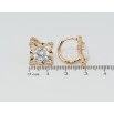 Серьги Xuping Позолота 18K колечки Ромбы с фианитами фото №2