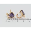 Серьги Xuping Позолота 18K колечки Улитки с сиреневыми фианитами фото №2