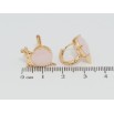 Серьги Xuping Позолота 18K колечки Улитки с розовыми фианитами фото №2