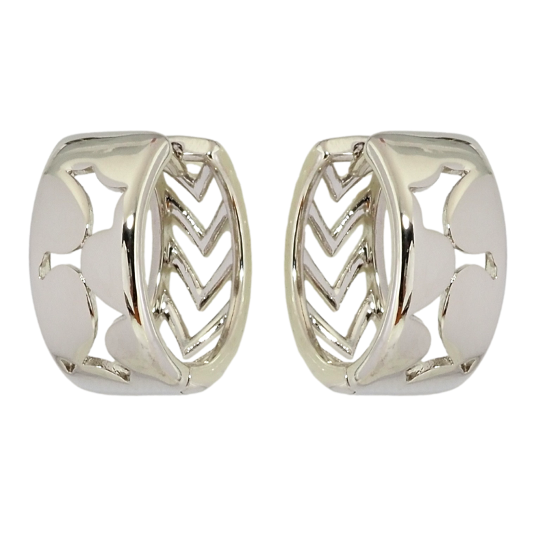 Серьги Xuping Родий колечки Декоративный резной узор фото №8