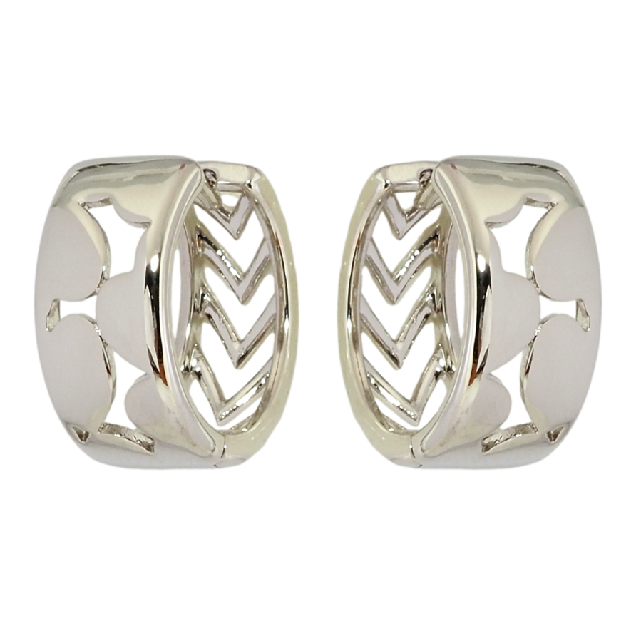 Серьги Xuping Родий колечки Декоративный резной узор фото №1