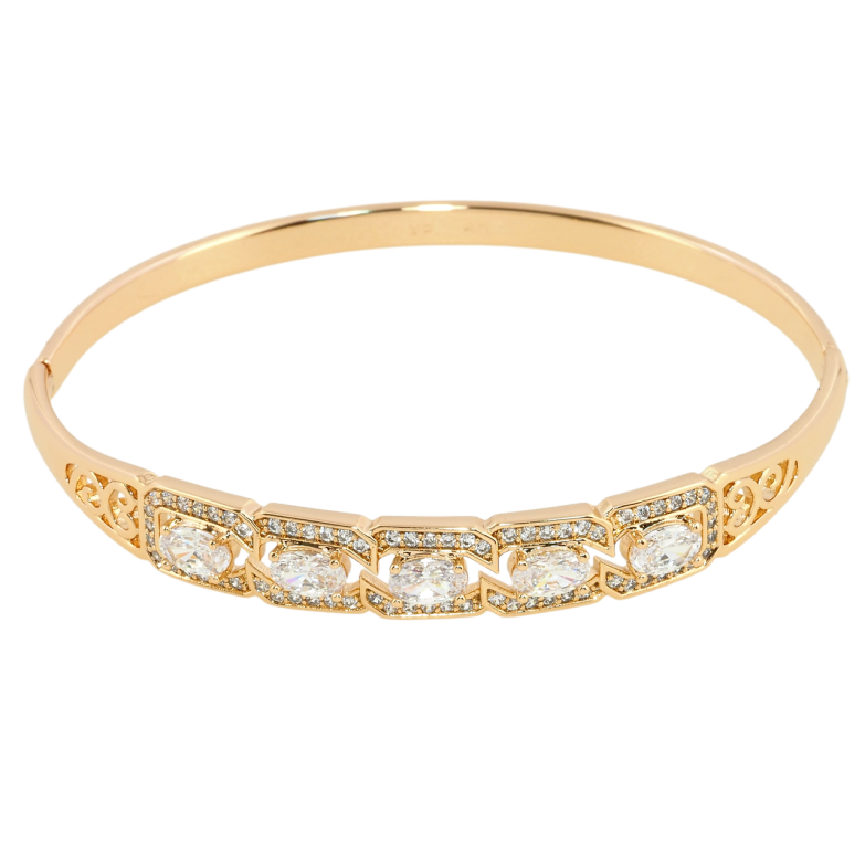 Браслет Xuping Позолота 18K Кристальный блеск ø 6см фото №21