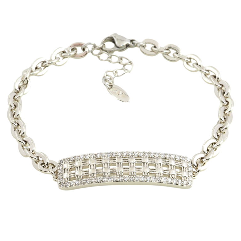 Браслет Xuping Родій Ланцюжок з декоративною вставкою довжина з дод. ланцюжком 17-20см х 5мм фото №10