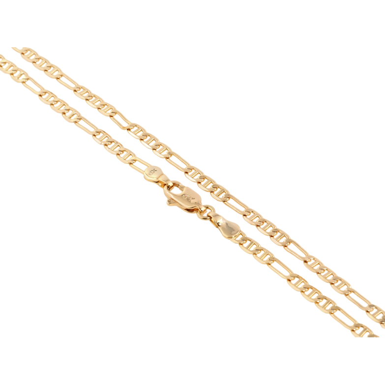 Цепочка Xuping Позолота 18K Плетение Фигаро длина 49см х 3мм фото №1