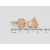 Сережки Xuping Позолота 18K англійський замок Квіти інкрустація цирконієм фото №2
