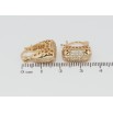 Серьги Xuping Позолота 18K замок-булавка Декоративные корзинки с дорожками циркония и вырезами фото №2