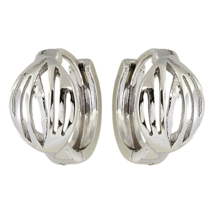 Серьги Xuping Родий колечки Резной орнамент фото №19