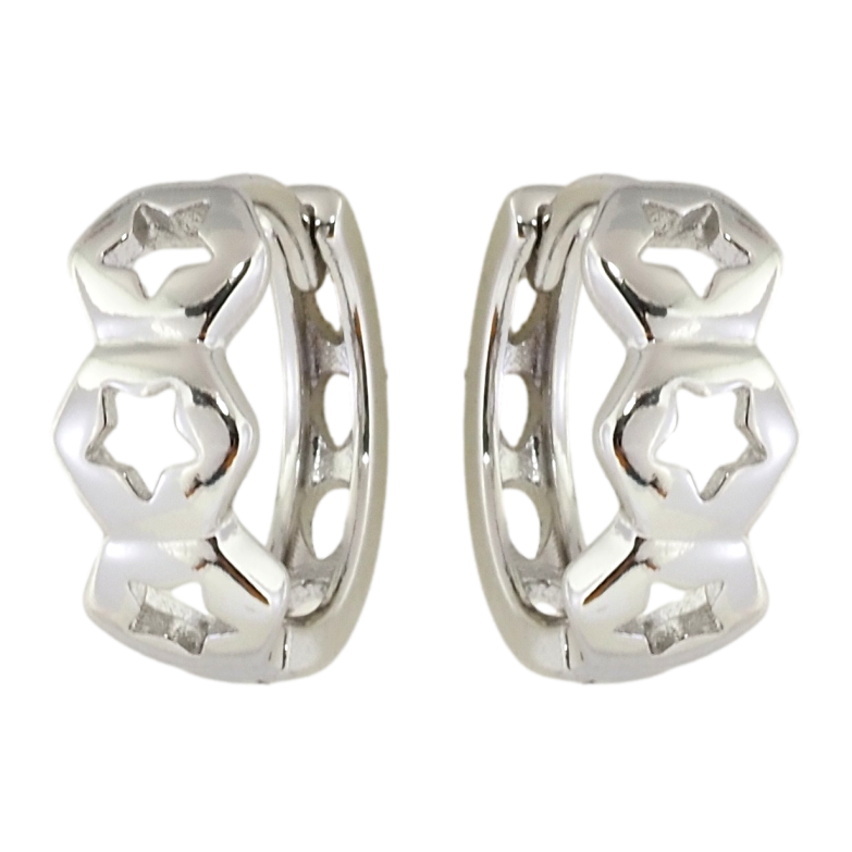 Сережки Xuping Родій колечка Фігурні з візерунком зірочки фото №1