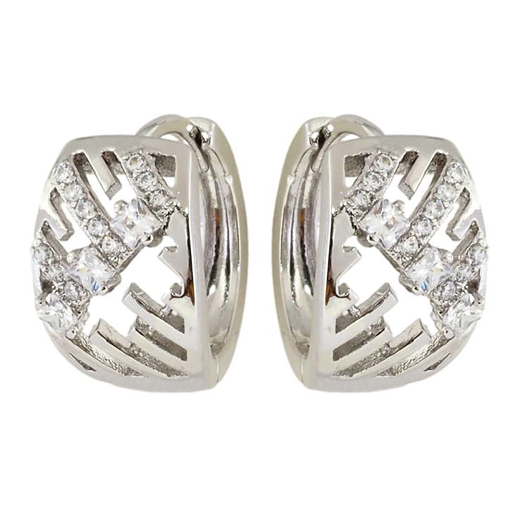 Серьги Xuping Родий колечки Декоративный орнамент с цирконием фото №24