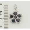 Кулон Xuping Родій Квітка з чорними фіанітами і цирконієм для ланцюжка до 3мм фото №2