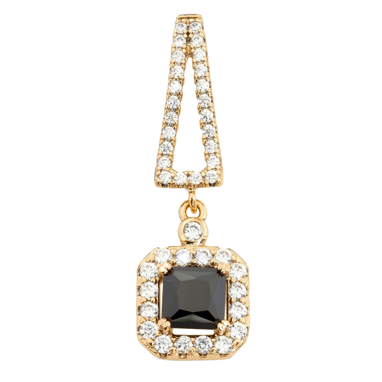 Кулон Xuping Позолота 18K Інкрустація цирконієм з чорним фіанітом для ланцюжка до 4мм фото №1