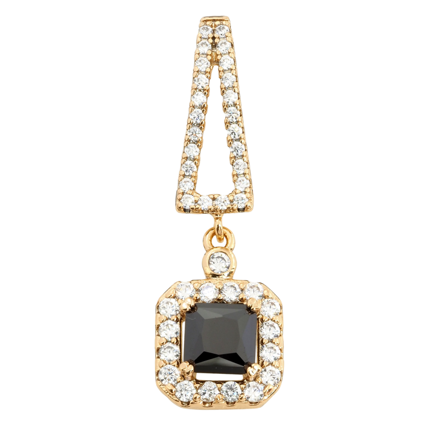Кулон Xuping Позолота 18K Інкрустація цирконієм з чорним фіанітом для ланцюжка до 4мм фото №1