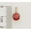 Кулон Xuping Позолота 18K Червоний фіаніт, ø 7мм для ланцюжка до 3мм фото №2
